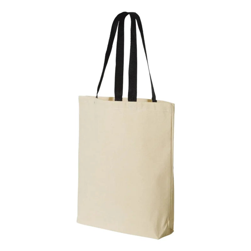 Q-Tees - 11L Canvas Tote with Contrast-Color Handles - Q4400