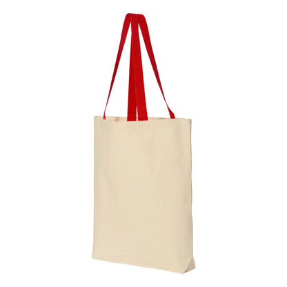 Q-Tees - 11L Canvas Tote with Contrast-Color Handles - Q4400